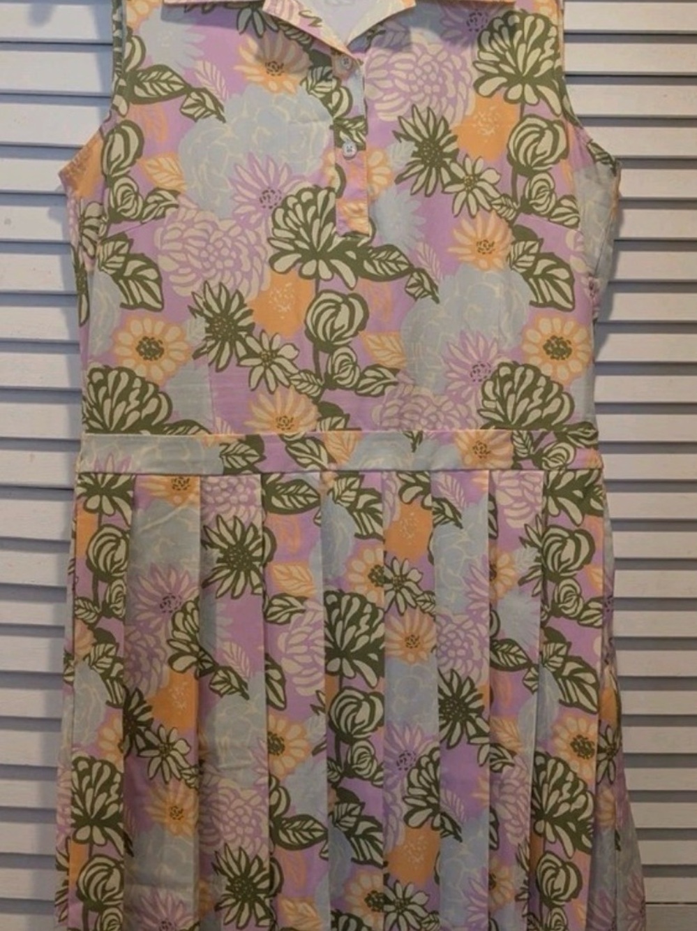 Tory Burch Printed Performance Pleated Dress